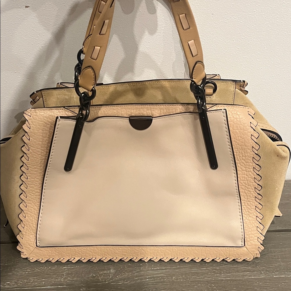 Authentic Coach Tan and Cream Shoulder Bag
